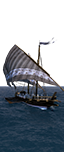 Harcovní dromón s balistou - Byzantští námořníci s luky