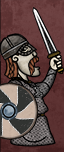 Hersirs con espada y cota de malla