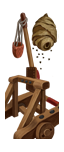 Římský onager se včelími hnízdy
